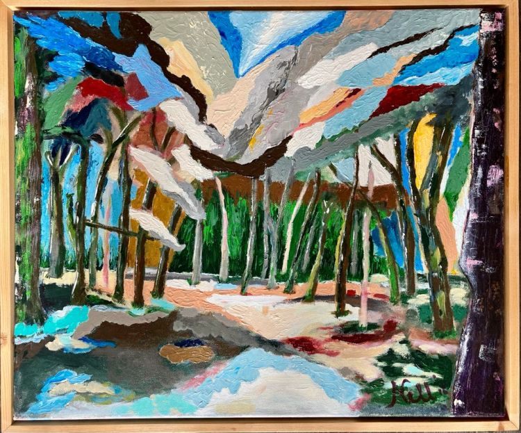 50 x 60 acryl op doek, naar Bergense school 2016